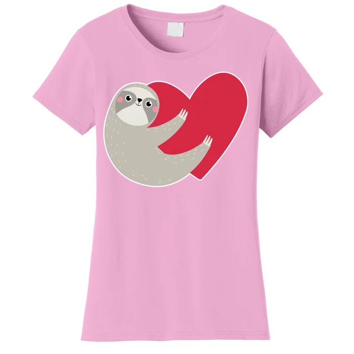 Valentines Day Sloth Heart Women's T-Shirt