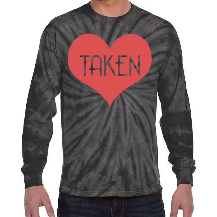 Valentine's Day Taken Heart Tie-Dye Long Sleeve Shirt