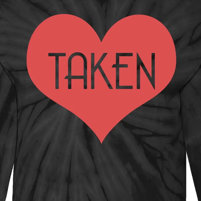 Valentine's Day Taken Heart Tie-Dye Long Sleeve Shirt