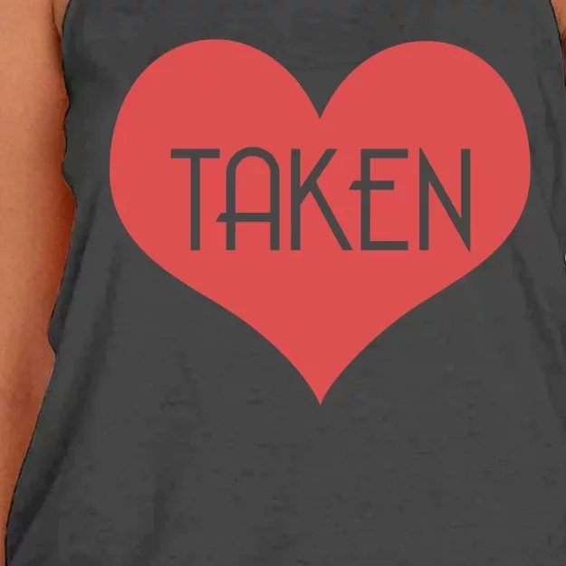 Valentine's Day Taken Heart Women's Knotted Racerback Tank