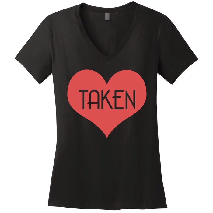 Valentine's Day Taken Heart Women's V-Neck T-Shirt