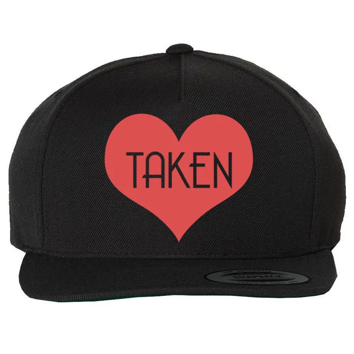 Valentine's Day Taken Heart Wool Snapback Cap