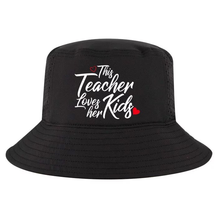 Valentine's Day This Teacher Loves Her Kids Cool Comfort Performance Bucket Hat