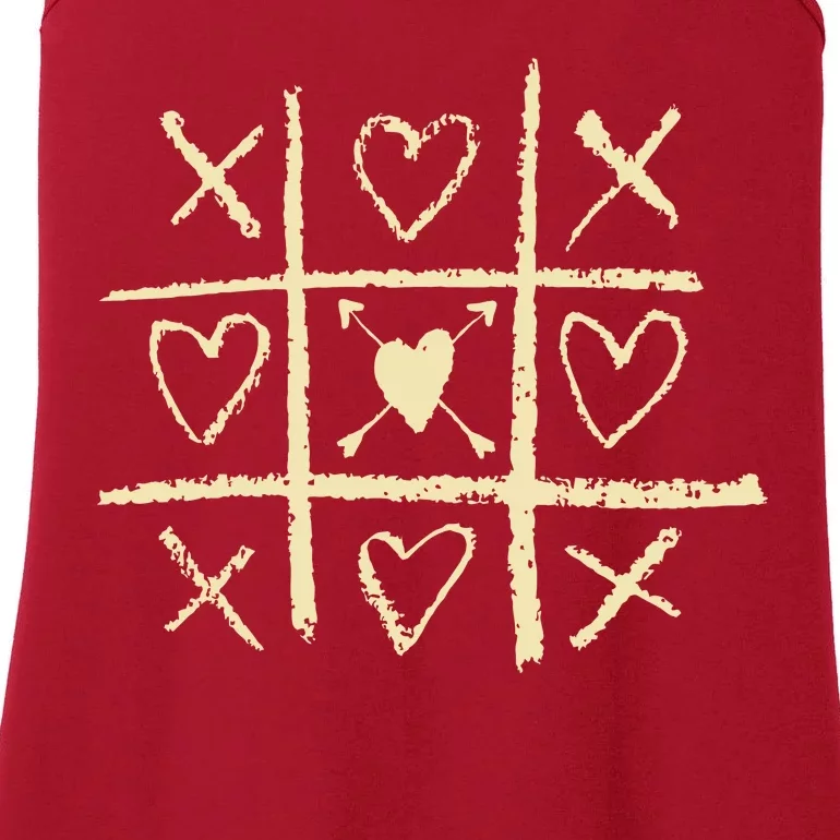 Valentine's Day Tic Tac Toe Love Hearts Ladies Essential Tank