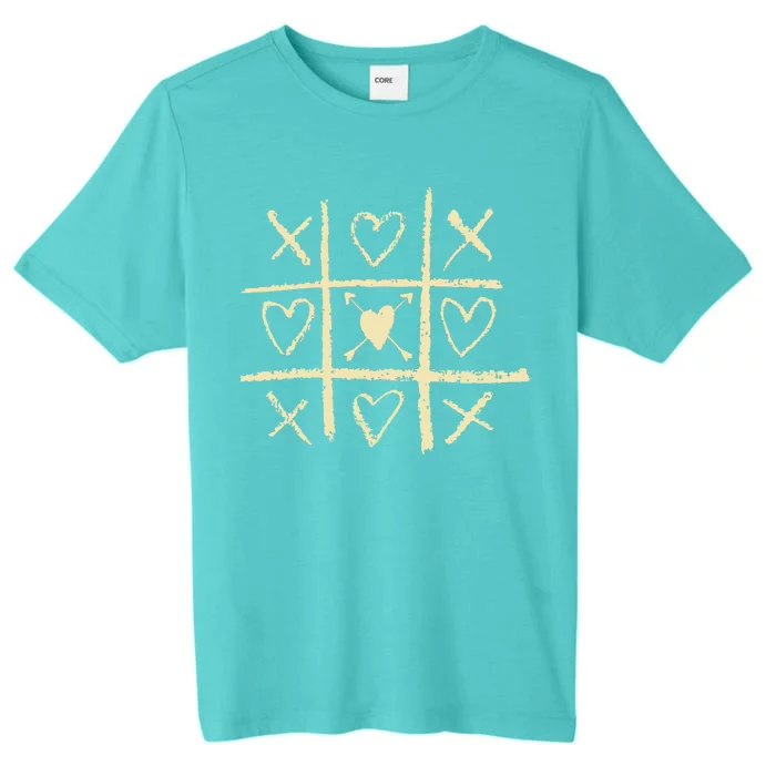 Valentine's Day Tic Tac Toe Love Hearts ChromaSoft Performance T-Shirt