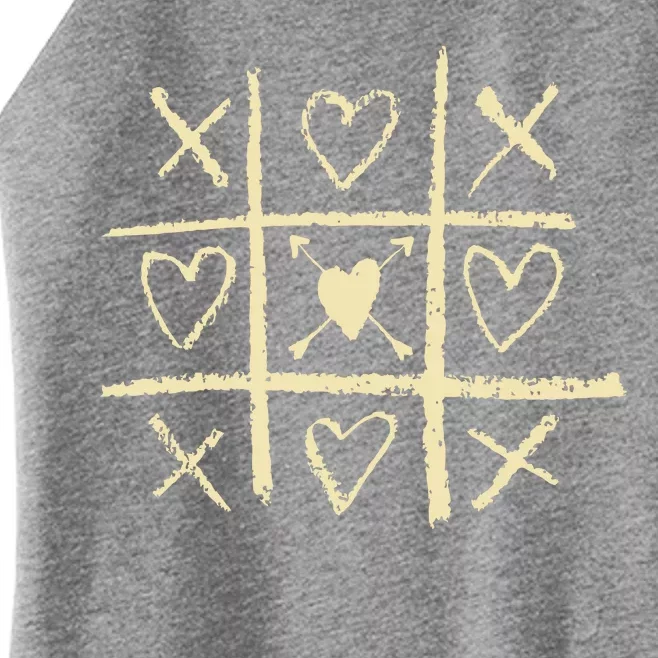 Valentine's Day Tic Tac Toe Love Hearts Women’s Perfect Tri Rocker Tank