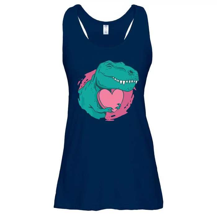 Valentines T-Rex Heart Ladies Essential Flowy Tank