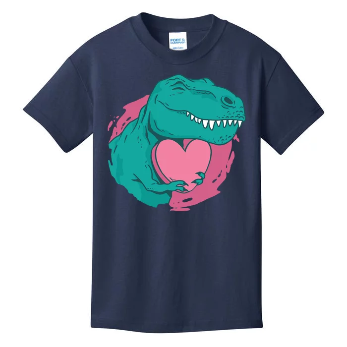 Valentines T-Rex Heart Kids T-Shirt