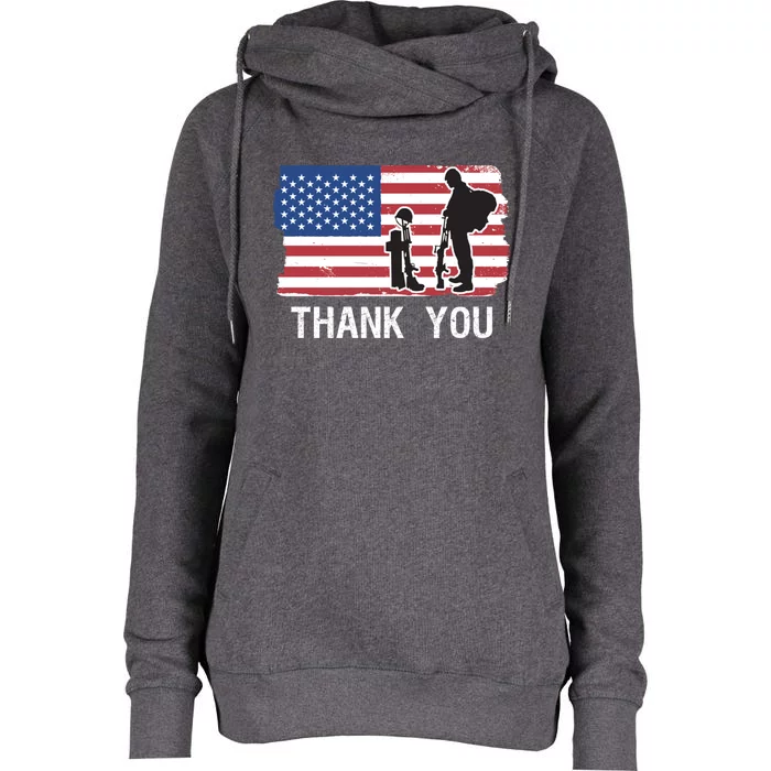 Veteran Appreciation Military Memorial / Honor Remember Usa Cool Gift Womens Funnel Neck Pullover Hood