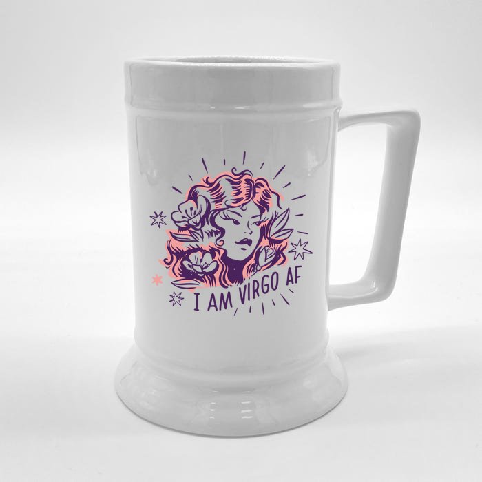 Virgo Astrology Meaningful Gift Front & Back Beer Stein