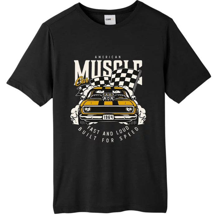 Vintage American Muscle Car Racing Flag ChromaSoft Performance T-Shirt