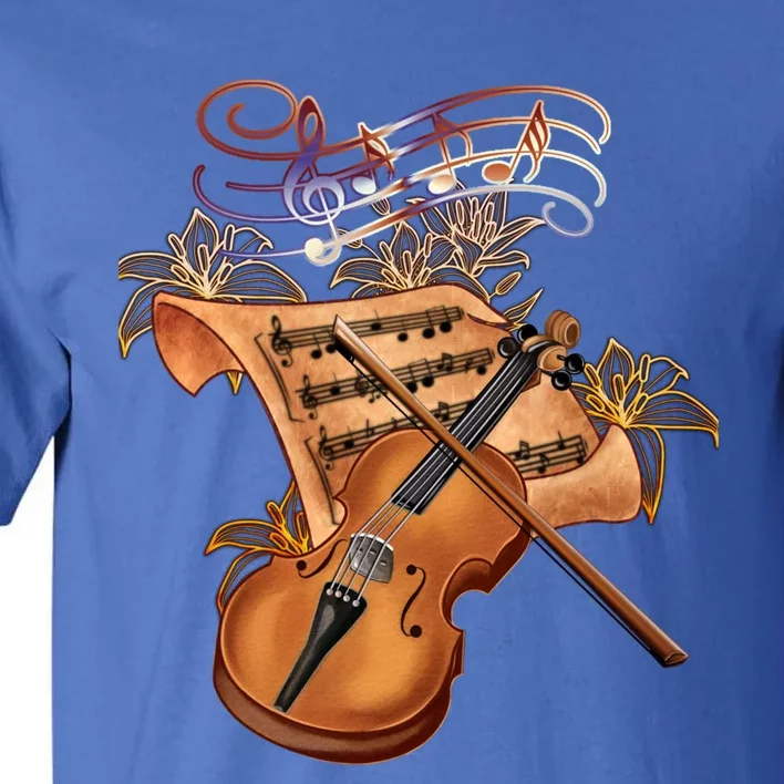 Violin And Musical Note Gift Tall T-Shirt