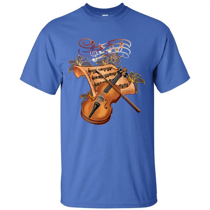 Violin And Musical Note Gift Tall T-Shirt