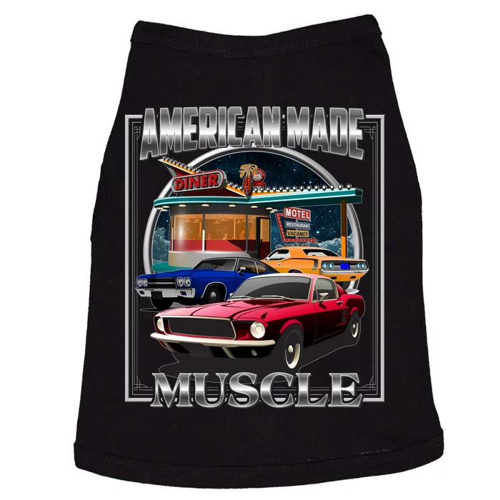 Vintage American Made Muscle Classic Cars And Diner Doggie Tank