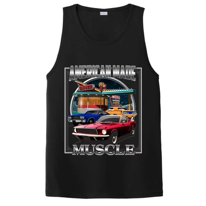 Vintage American Made Muscle Classic Cars And Diner Performance Tank