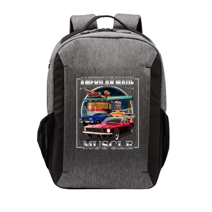 Vintage American Made Muscle Classic Cars And Diner Vector Backpack