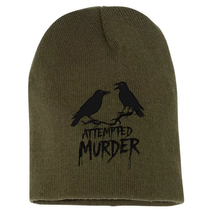 Vintage Attempted Murders Lazy Halloween Costume Short Acrylic Beanie