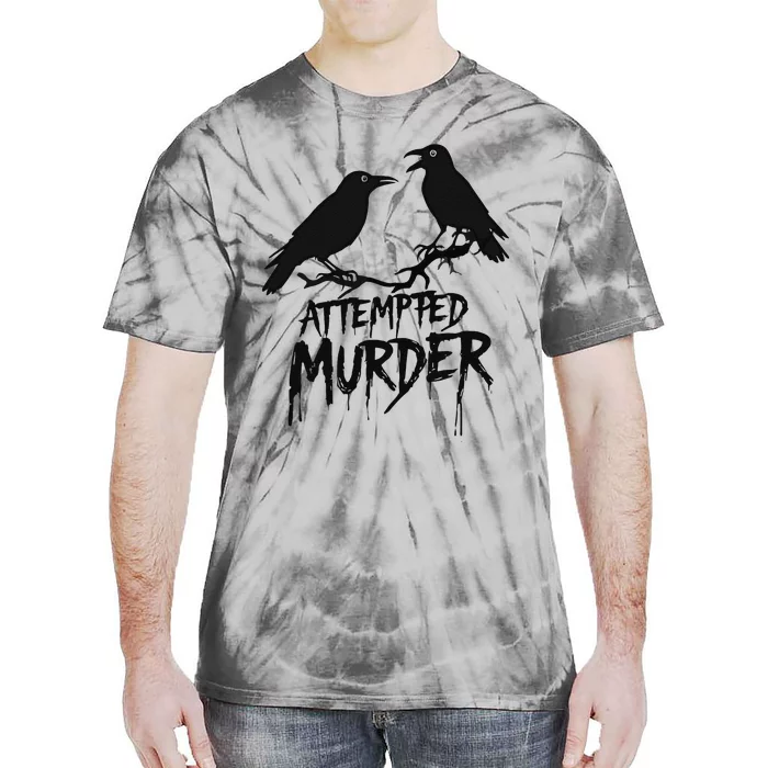 Vintage Attempted Murders Lazy Halloween Costume Tie-Dye T-Shirt