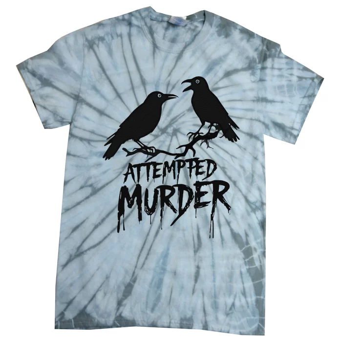 Vintage Attempted Murders Lazy Halloween Costume Tie-Dye T-Shirt