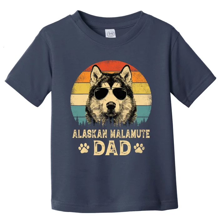 Vintage Alaskan Malamute Dad Dog Lovers FatherS Day Toddler T-Shirt