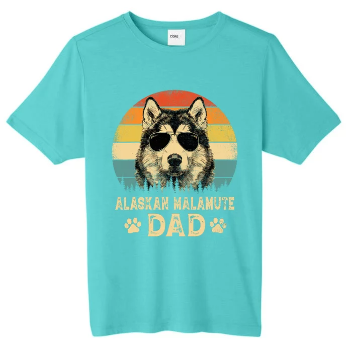 Vintage Alaskan Malamute Dad Dog Lovers FatherS Day ChromaSoft Performance T-Shirt