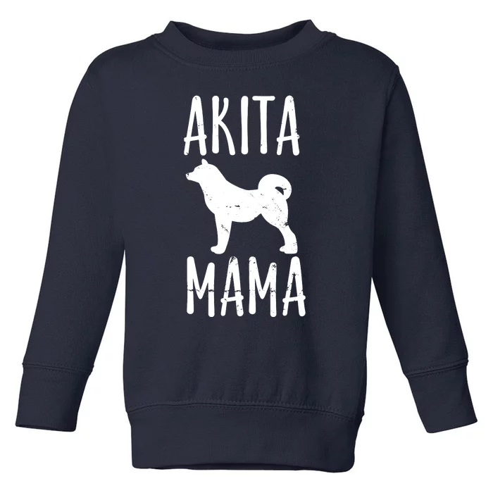 Vintage Akita Mama Gift Akita Mom Pet Dog Owner Mother Toddler Sweatshirt