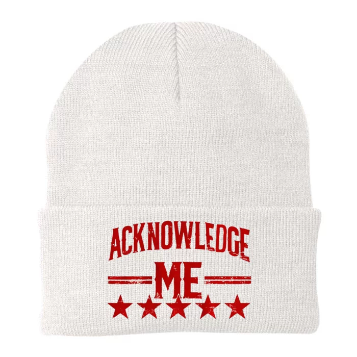 Vintage Acknowledge Me Sports Competition Knit Cap Winter Beanie