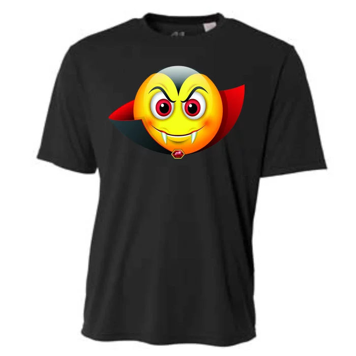 Vampire Halloween Emoji Cooling Performance Crew T-Shirt