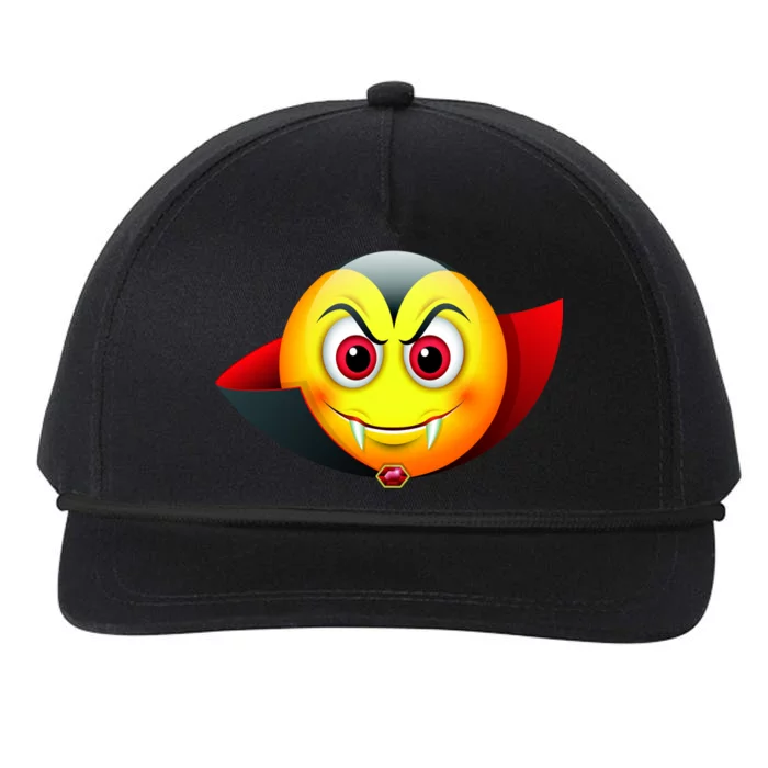 Vampire Halloween Emoji Snapback Five-Panel Rope Hat