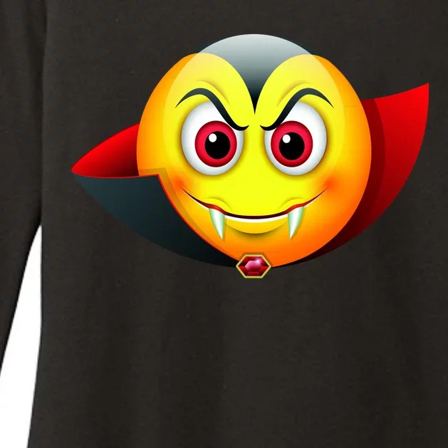 Vampire Halloween Emoji Womens CVC Long Sleeve Shirt