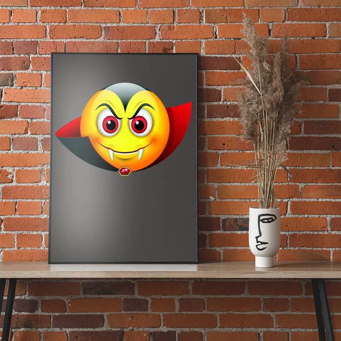 Vampire Halloween Emoji Poster