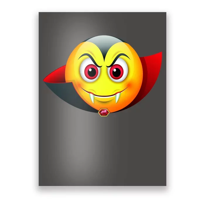 Vampire Halloween Emoji Poster