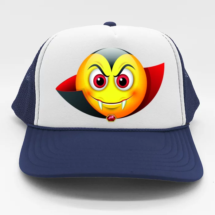 Vampire Halloween Emoji Trucker Hat