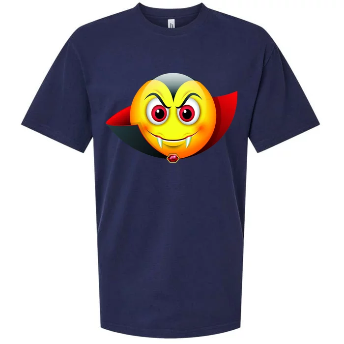 Vampire Halloween Emoji Sueded Cloud Jersey T-Shirt