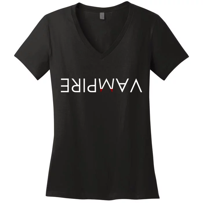 VaMpire Teeth Logo Women's V-Neck T-Shirt