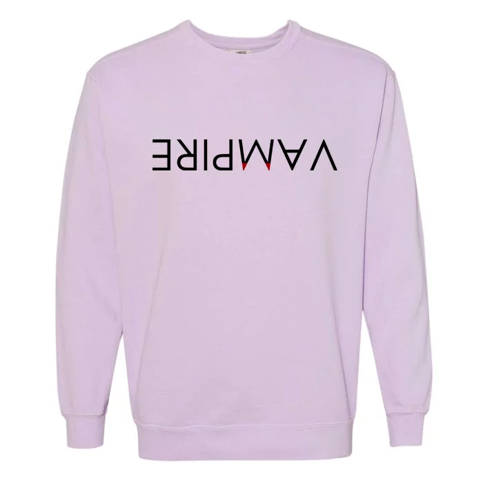 VaMpire Teeth Logo Garment-Dyed Sweatshirt