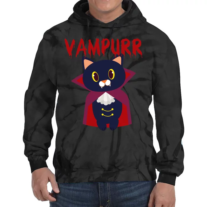 Vampurr Vampire Cat Tie Dye Hoodie