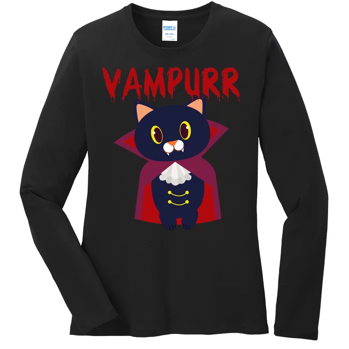 Vampurr Vampire Cat Ladies Long Sleeve Shirt