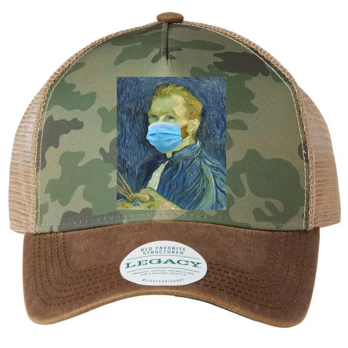 Van Gogh Funny Quarantine Mask Legacy Tie Dye Trucker Hat