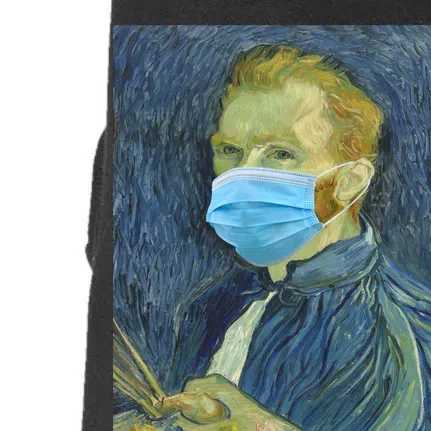 Van Gogh Funny Quarantine Mask Doggie 3-End Fleece Hoodie