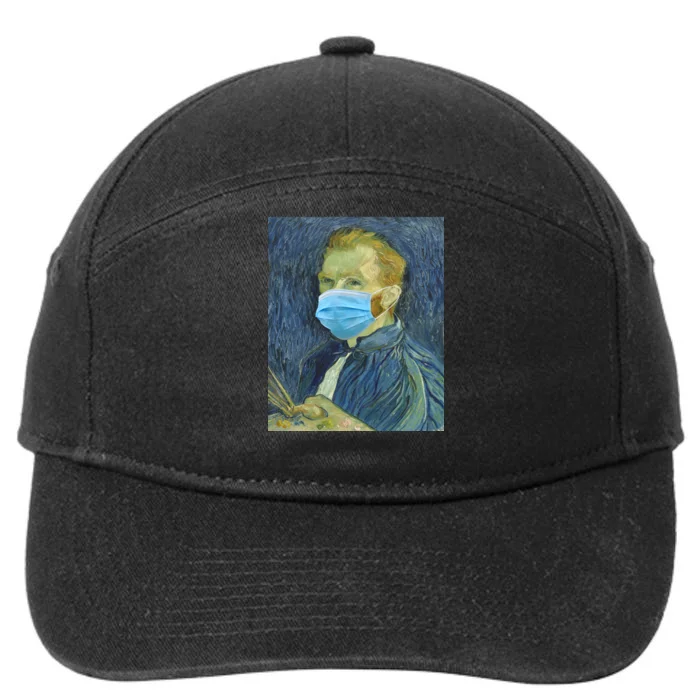 Van Gogh Funny Quarantine Mask 7-Panel Snapback Hat