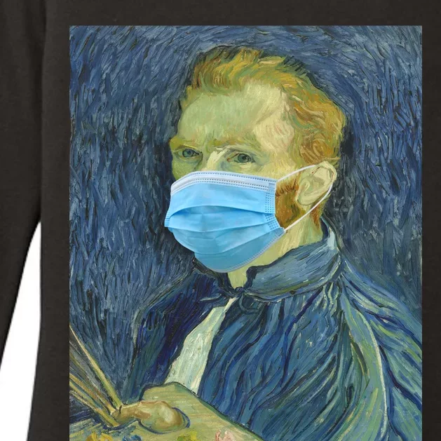 Van Gogh Funny Quarantine Mask Womens CVC Long Sleeve Shirt