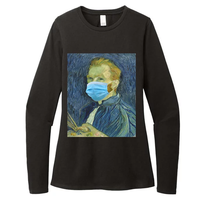 Van Gogh Funny Quarantine Mask Womens CVC Long Sleeve Shirt