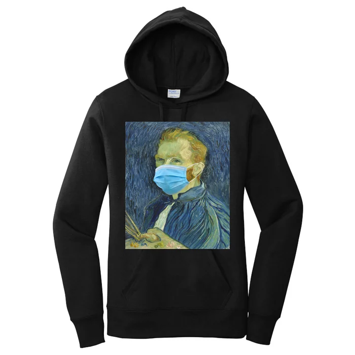 Van Gogh Funny Quarantine Mask Women's Pullover Hoodie