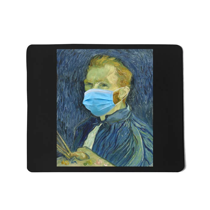 Van Gogh Funny Quarantine Mask Mousepad