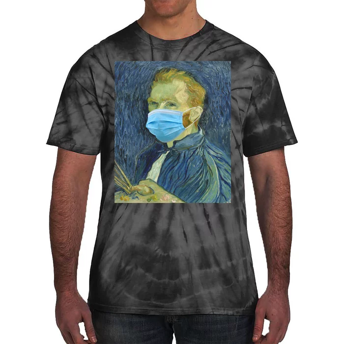 Van Gogh Funny Quarantine Mask Tie-Dye T-Shirt