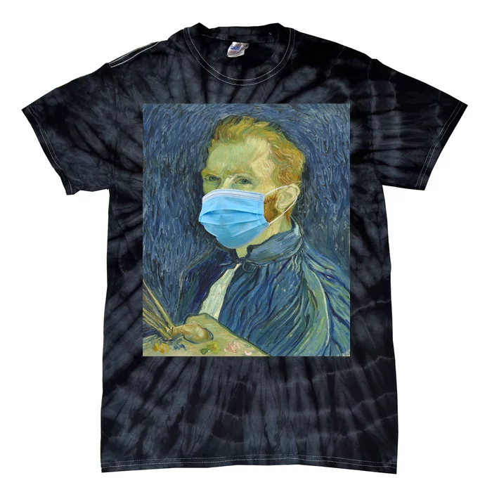 Van Gogh Funny Quarantine Mask Tie-Dye T-Shirt