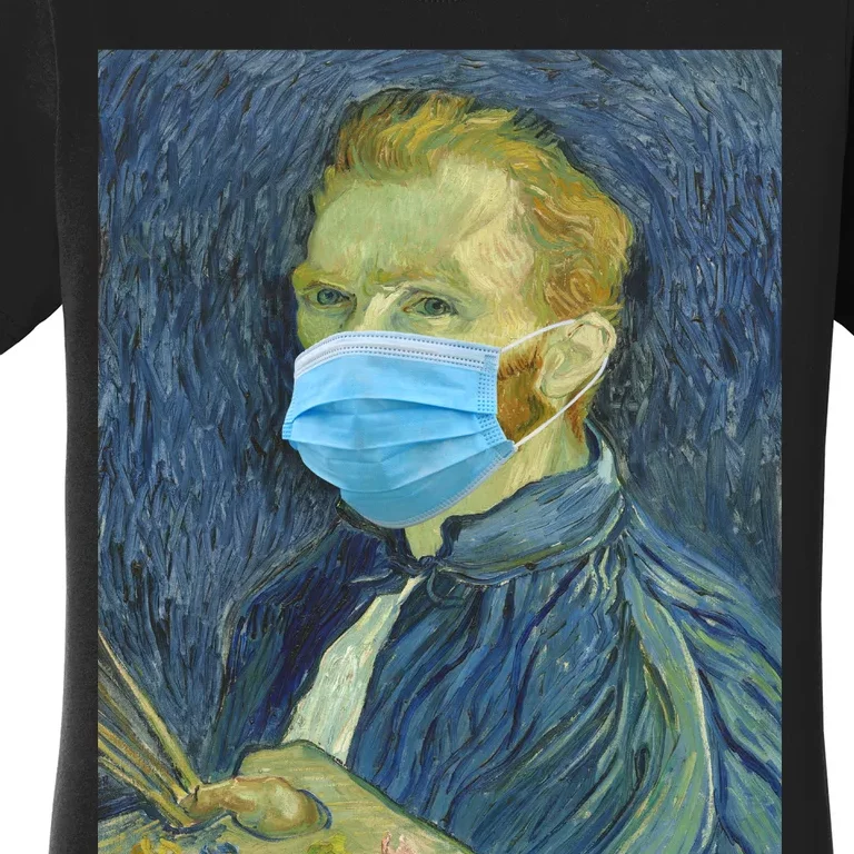 Van Gogh Funny Quarantine Mask Women's T-Shirt