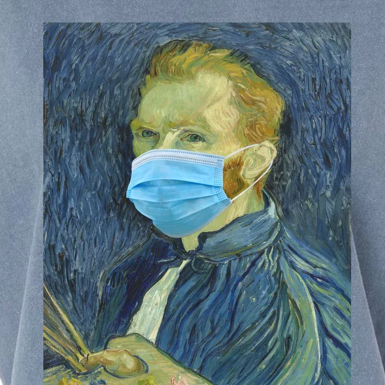 Van Gogh Funny Quarantine Mask Garment-Dyed Women's Muscle Tee