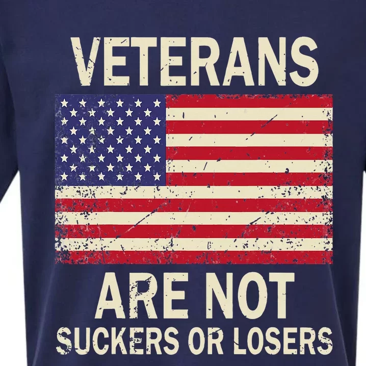 Veterans Are Not Suckers Or Losers Biden 2024 Anti Trump Sueded Cloud Jersey T-Shirt